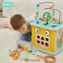 KeyTime 7in1 game box Wrap Around Pearl bagel Multi-functional string Everest Baby Early teaching Baby Child Puzzle Toy