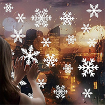 1Set =27pcs Snow Flakes Window Stickers Snowflake Wall Stick