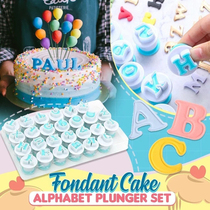 Fondant Cake Alphabet Plunger Set A- Z 0-9 DIY Cake Stamp Mol