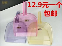Thickened transparent mini dustpan Household hand-held small pinch Single plastic garbage shovel pinch Kei furry dustpan