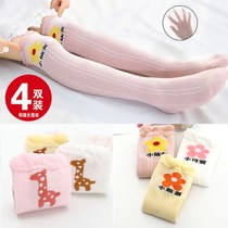 Girl Long Silo Socks Children Socks Pure Cotton Summer Thin mesh Anti-mosquito socks Knee Baby Socks Princess Heaps Stockings Socks