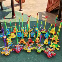 Children push music toy trolley push wheel toddler toy with sound to attract baby walking trolley