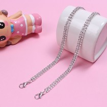 Dress shoulder strap accessories suspender skirt strap strap chest chain wear strapless fashion metal rhinestone bra bra