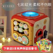  Childrens clap drum Baby toy hand clap drum hexahedral puzzle music 6 months baby early education 0 one 1 year old