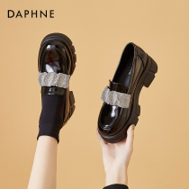 Daphne thick-soled single shoes autumn shoes 2021 new autumn autumn womens shoes medium heel thick heel loafers soft leather