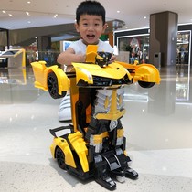 Remote control car induction deformation charging car toy car large robot Children childrens toy boy racing car