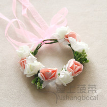 June 1 National Day Students Show Wrist Garland Bridesmaids and Sisters Group Children and Girls Dance with Flower Bracelet