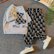 Boomer Boy Clothing Boy Summer Clothing Suit 2022 Ocean Gas Children Summer Short Sleeves Two Sets Korean Version Cool Boy Clothes