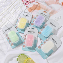 Disposable soap tablets portable cute hand washing small soap tablets travel home fragrance 50 pieces