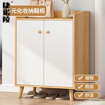 Entering shoe rack integrated against the wall Chinese household door entrance entrance large-capacity Locker shoe cabinet simple storage cabinet