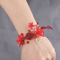 Wrist flower bridesmaid group Super fairy simple bride sister group wedding children flower children hand flower bracelet wedding hand gift