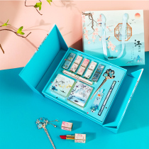Jiangnan style music set Chinese style carved lipstick gift box Chinese Valentines Day birthday gift makeup set