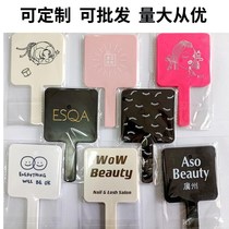 Small mirror handle mirror Portable makeup mirror Put in bag Handheld mirror Portable mirror Small square mirror Dormitory mirror