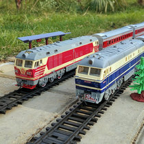 Train green track childrens toy model simulation with multi-car super long large Chinese steam long sound