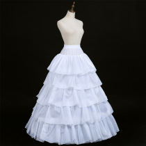 New four-stainless five-story leaf cake dress bearing waist-powder dress wedding dress