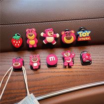 Car Ornament Strawberry Bear Small Swing Piece On-board Decoration Cute Cartoon Car Stick Female Mid Control Display Hook