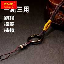 Neck hanging length and short rope buckle takeaway adjustable lanyard to send safety special neck takeaway mobile phone anti-lost