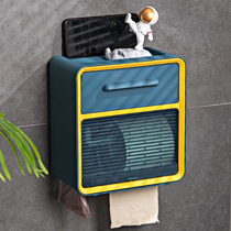 High-end toilet tissue box design sense hanging wall coreless roll carton toilet light luxury waterproof non-perforated wall hanging