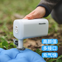 (Ding Dong Camping Club) Muting high-power mini inflatable pump charging treasure outdoor USB electric inflatable mattress