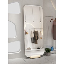 Floor fitting mirror Nordic Net red clothing store full-body household light luxury metal mirror wall-mounted stereo mirror