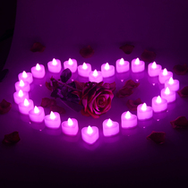 Electronic candle glass lampshade led electronic candle vase home accessories wedding guide double-pass glass lampshade