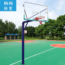 Outdoor adult standard basketball stand with tempered glass rebounds Xiao Feng buried basketball stand buried