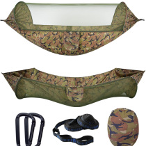 Factory nylon automatic quick-opening mosquito net hammock camping outdoor sunshade mosquito hammock tent indoor swing