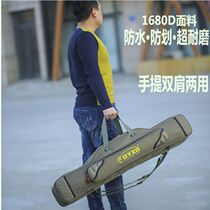 Toolkit canvas thick backpack portable fishing equipment fishing rod storage bag big belly bag fish Rod large capacity