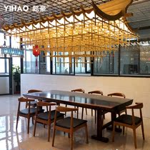 Engineering custom new Chinese House chandelier tea room sales department homestay hot pot shop Zen Chinese style retro lamps