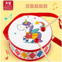 Small drum toy childrens snare drum kindergarten baby hand beating drum 3-6 year old music enlightenment teaching aids percussion instrument