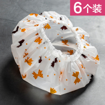 Thickened shower cap waterproof shower cap shower double cap cap kitchen smoke-proof hat Lady Bath hair set