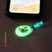 Luminous Crystal twelve Zodiac mobile phone pendant rope U disk short pendant key chain men and women lucky transfer ornaments
