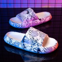 Slippers Mens Summer Outwear Trendy Sea Thief Wang Home Indoor Bath Anti-Slip Cute Thick Bottoms Lovers Slippers