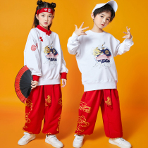 Childrens Chinese style performance clothing Chinese School students sports team cheerleading performance costumes
