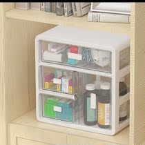 Drug storage box drawer type household medicine box household storage box drawer type transparent multi-layer classification multi-function