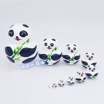 Cover Baby Toy Girl ten Floors Small Belly Panda Cover Doll Wooden Toy Craft Gift wish for Valentines Day hem