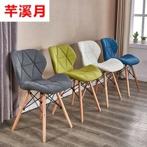 Chair home simple Imus chair Net red backrest stool fabric Nordic Lazy desk chair adult dining chair