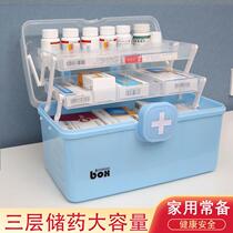 Household medicine box multi-layer large capacity portable medical emergency reserve medicine small medicine box home medicine storage box
