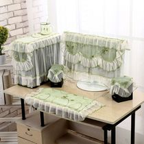 Computer desktop tablecloth set lace tablecloth all-in-one machine cover pastoral cute decorative display dust cover