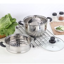 (Boyang thick stainless steel) stainless steel small pot milk pot small steamer soup pot milk pot cooking noodles baby porridge