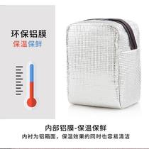 Lunch box insulation bag students to work with rice aluminum foil thick insulation barrel Hand bag waterproof large capacity Round men and women