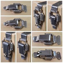 304 Stainless Steel Double Wooden Box Buckle Spring Lock Electromechanical Locking Tool Box Box Box 90-degree Cabinet