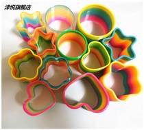 Jinyue childrens large rainbow circle toy telescopic ring girl boy plastic spring elastic ring rainbow tower stack