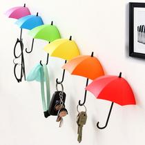 Creative Multifunction Umbrella Hook Wall Viscose Free punching hooks Living room Room Decorative Sticking key hooks