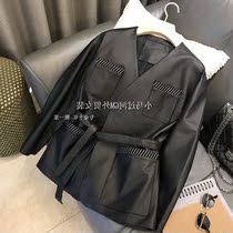 Lose benefits ~ clearance foreign trade tail single big brand clearance womens slim waist leather jacket jacket jacket womens autumn model