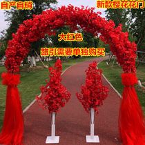 New wedding flower frame wedding door arch door arch outdoor opening ceremony decoration props Flower door supplies