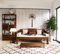 Arhat bed solid wood Chinese elm new Chinese small apartment sofa combination simple modern antique Zen bed