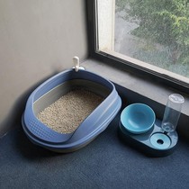 Automatic super large cat litter basin closed small box anti-splash deodorant powder extra-large triangle semi-clean urine type