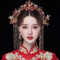 Xiuhe clothing headdress phoenix crown Queen atmosphere Bride wedding long tassel New Crown Chinese wedding