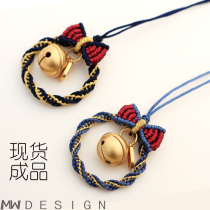 Fugitive Princess woven mobile phone lanyard finished Christmas wreath bow pendant handmade bracelet female